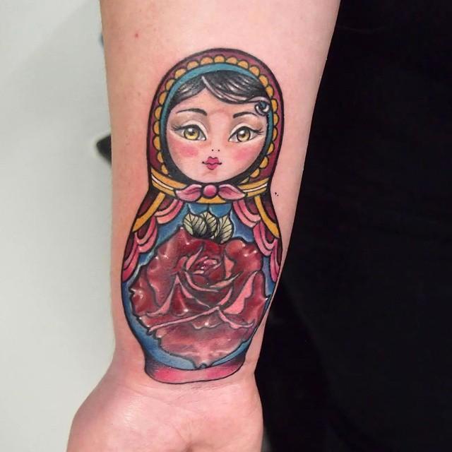 60 Tattoos of Russian Doll Matrioska - Stunning Photos