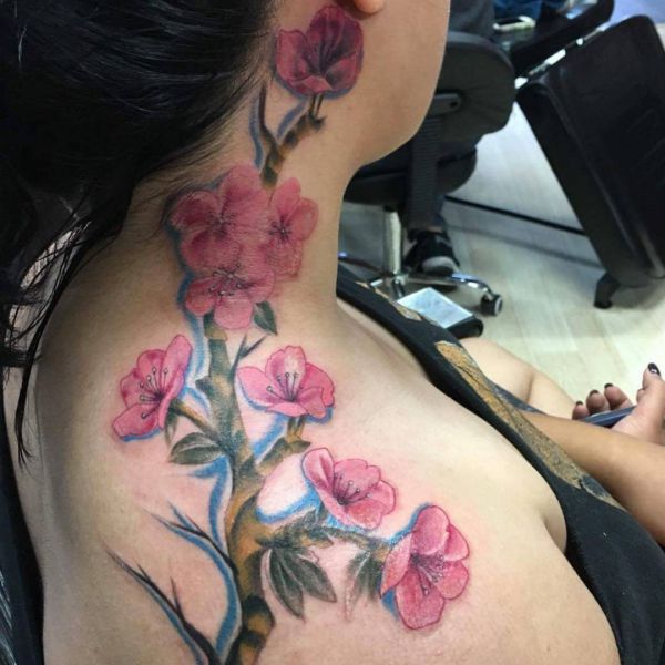 Cherry Blossom Tattoo Designs with meanings - 15 concepts