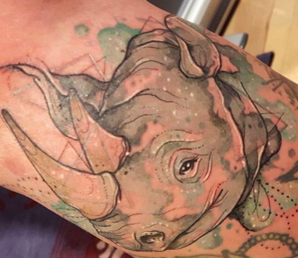 Rhino Tattoo Designs with Meanings - 26 Concepts