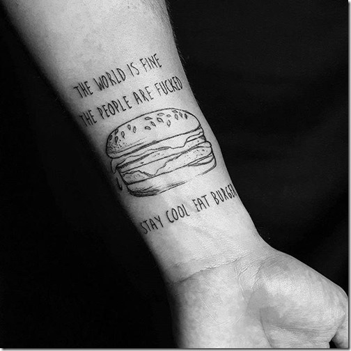 Tattoos for lovers of meals and gastronomy