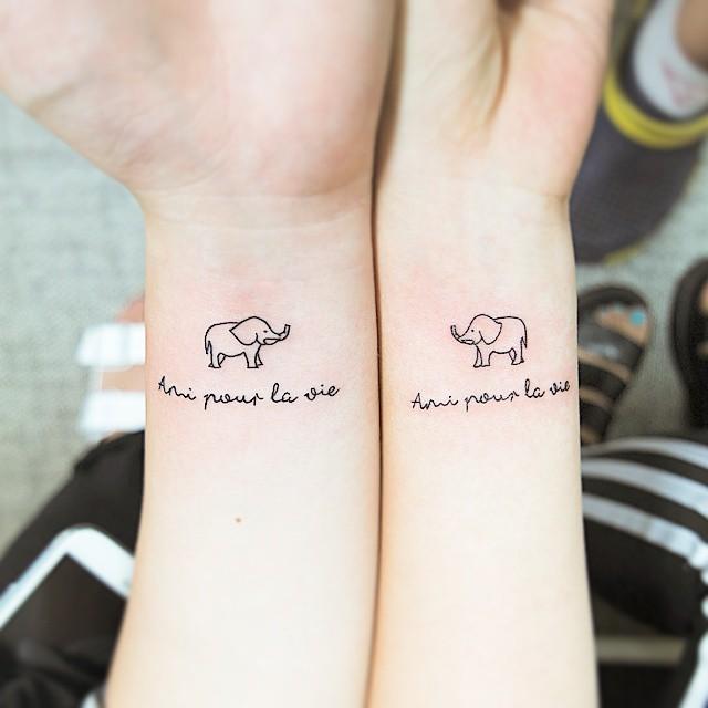 80 Tattoos of friendship for many who share confidences