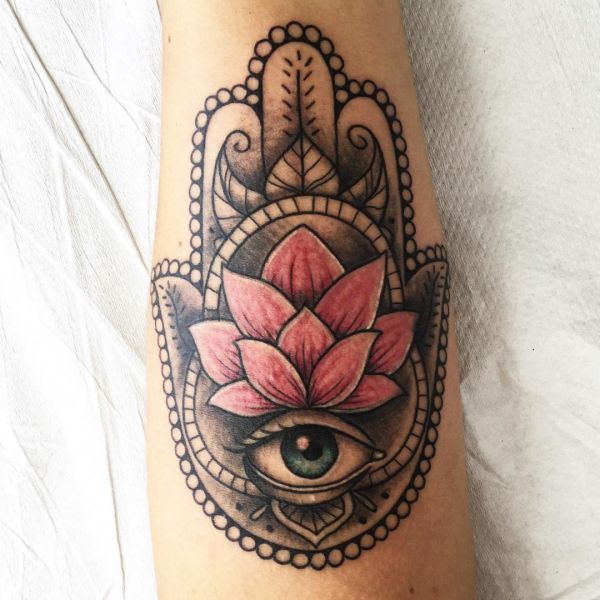 Hamsa (The Hand of Fatima) Tattoo - Which means & 30 Concepts