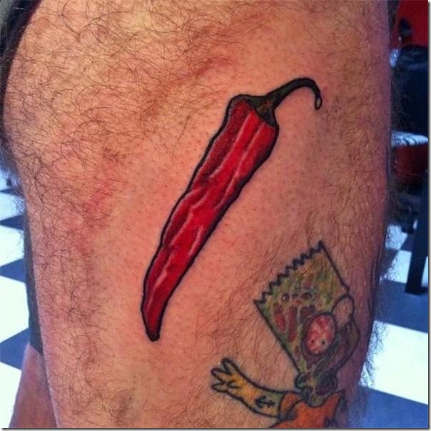 Inventive and provoking pepper tattoos