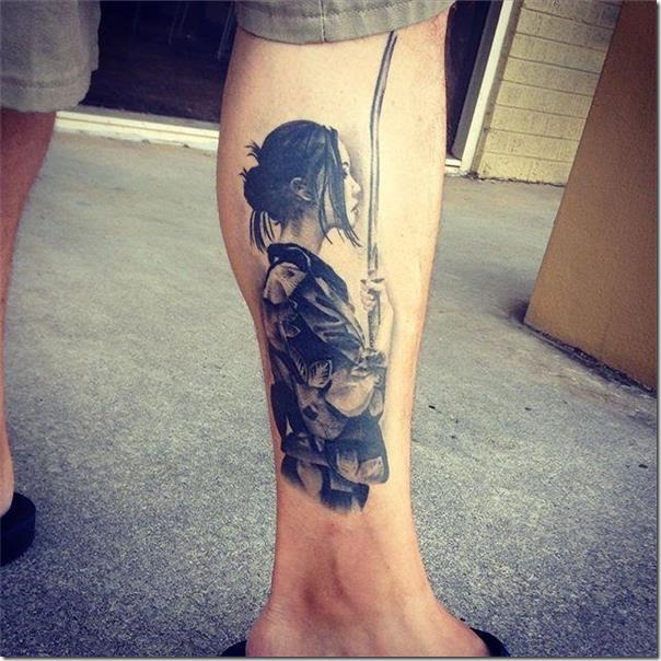 Males's Tattoos on the Leg (finest pictures!)