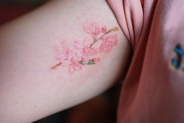 Cherry Blossom Tattoo Designs with meanings - 15 concepts