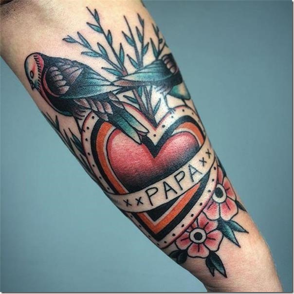 Lovely and Inspiring Coronary heart Tattoos