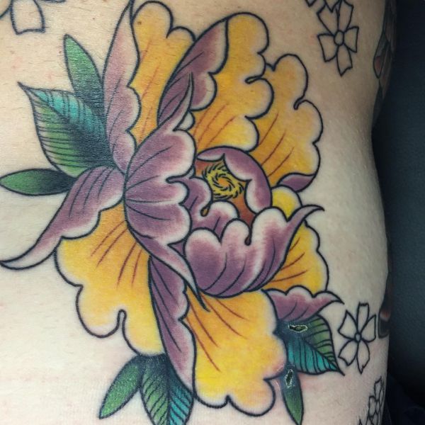 Peonies Tattoos: 21 concepts with which means