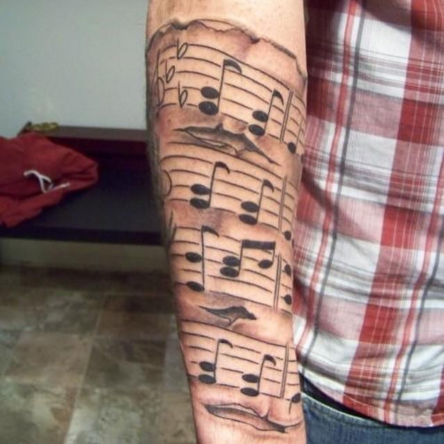 60 Tattoos of musical notes