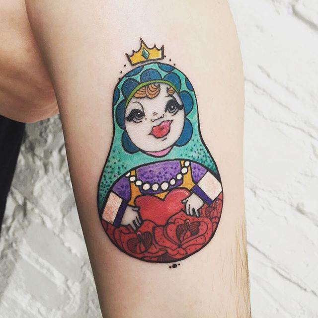 60 Tattoos of Russian Doll Matrioska - Stunning Photos