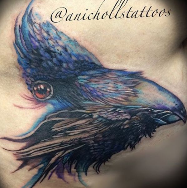 20 very lovely raven tattoos - additionally stands for battle and dying