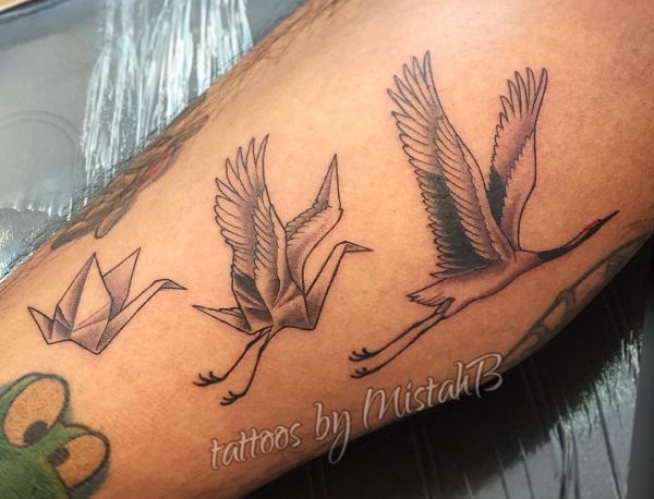 19 stunning crane tattoos and their meanings