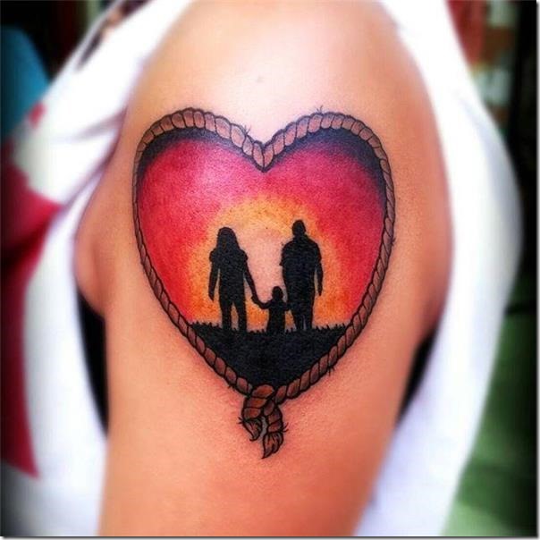 Household tattoos that characterize the union of family members