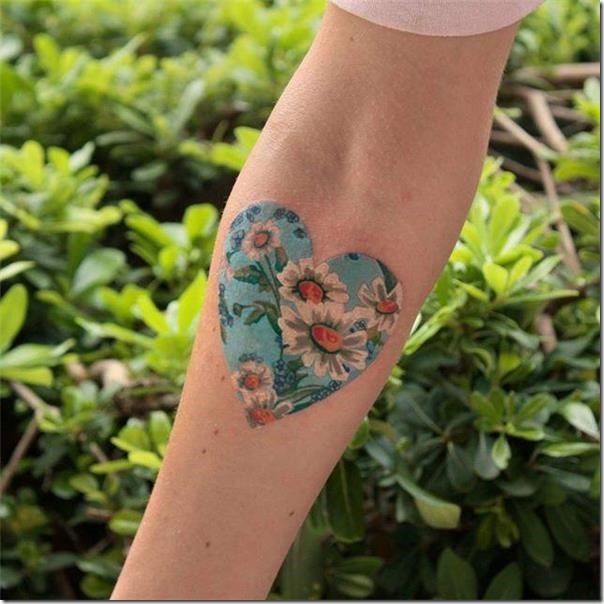 Lovely and Inspiring Coronary heart Tattoos