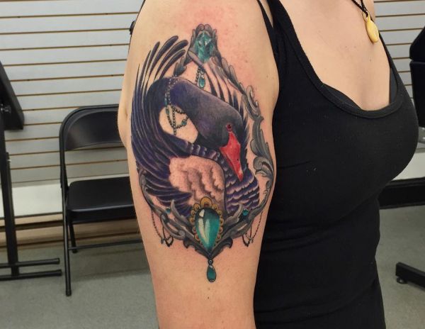 18 stunning swan tattoos and their that means