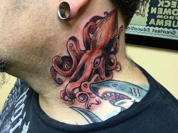 Octopuses and squid tattoos and their which means