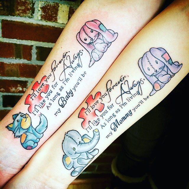 85 Household tattoos representing the union of family members