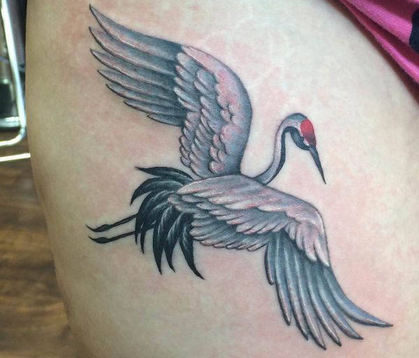 19 stunning crane tattoos and their meanings