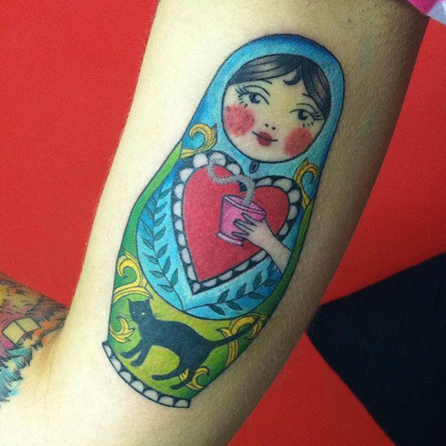 60 Tattoos of Russian Doll Matrioska - Stunning Photos