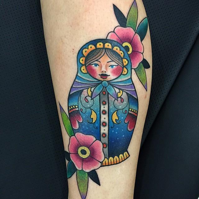 60 Tattoos of Russian Doll Matrioska - Stunning Photos