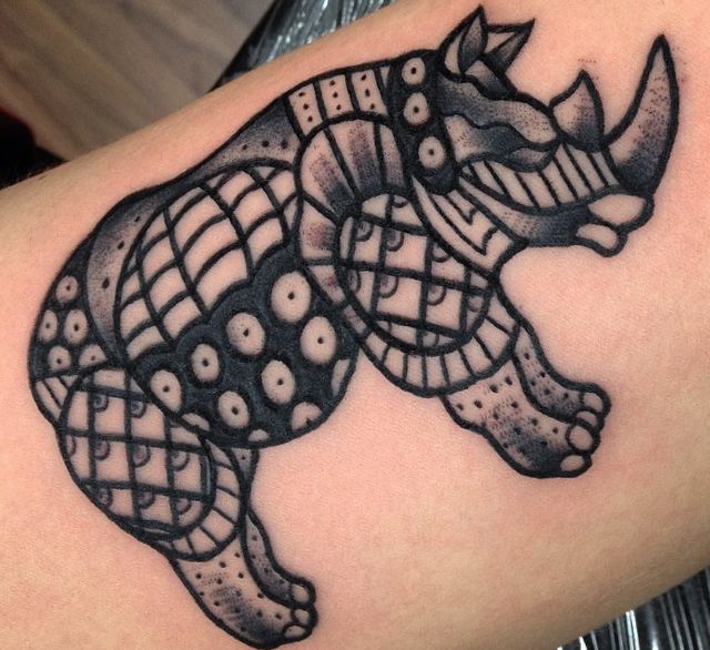 Rhino Tattoo Designs with Meanings - 26 Concepts