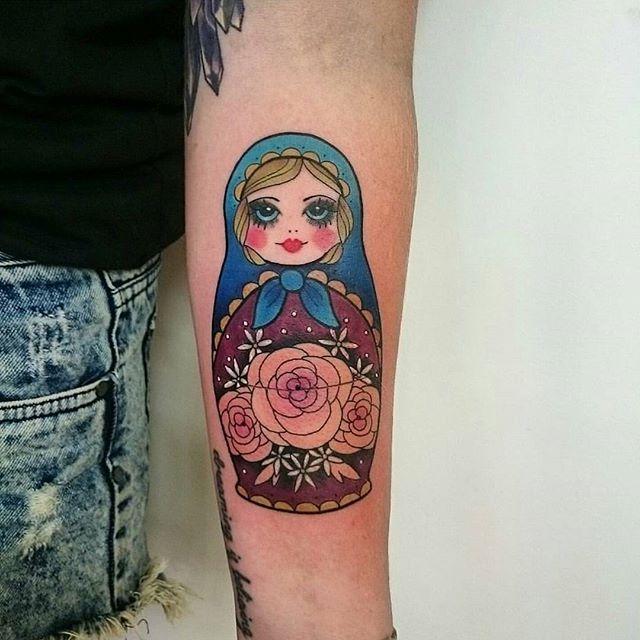 60 Tattoos of Russian Doll Matrioska - Stunning Photos