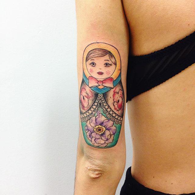 60 Tattoos of Russian Doll Matrioska - Stunning Photos