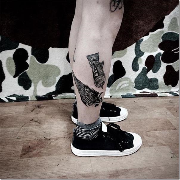 Males's Tattoos on the Leg (finest pictures!)