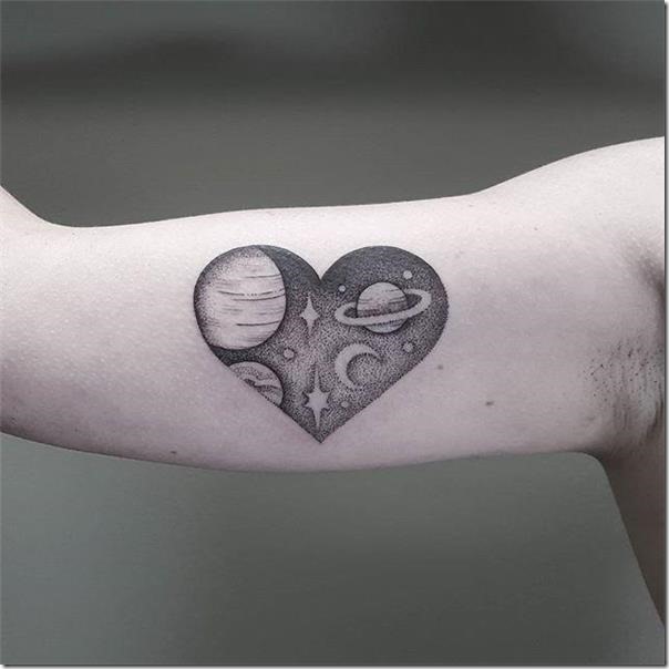 Lovely and Inspiring Coronary heart Tattoos