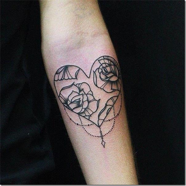 Lovely and Inspiring Coronary heart Tattoos