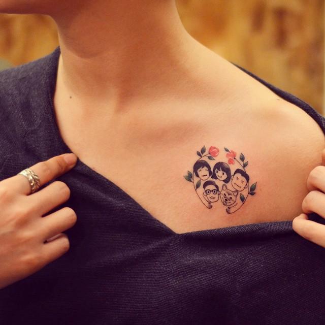 85 Household tattoos representing the union of family members