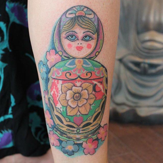 60 Tattoos of Russian Doll Matrioska - Stunning Photos