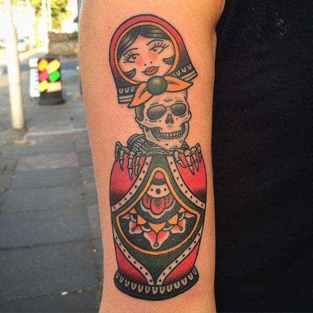 60 Tattoos of Russian Doll Matrioska - Stunning Photos