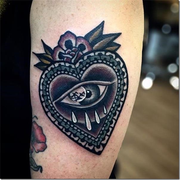 Lovely and Inspiring Coronary heart Tattoos