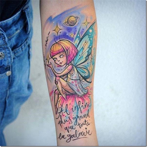 Lovely and galvanizing fairy tattoos