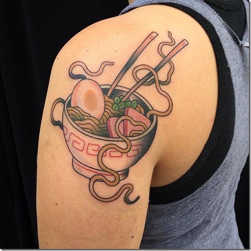 Tattoos for lovers of meals and gastronomy