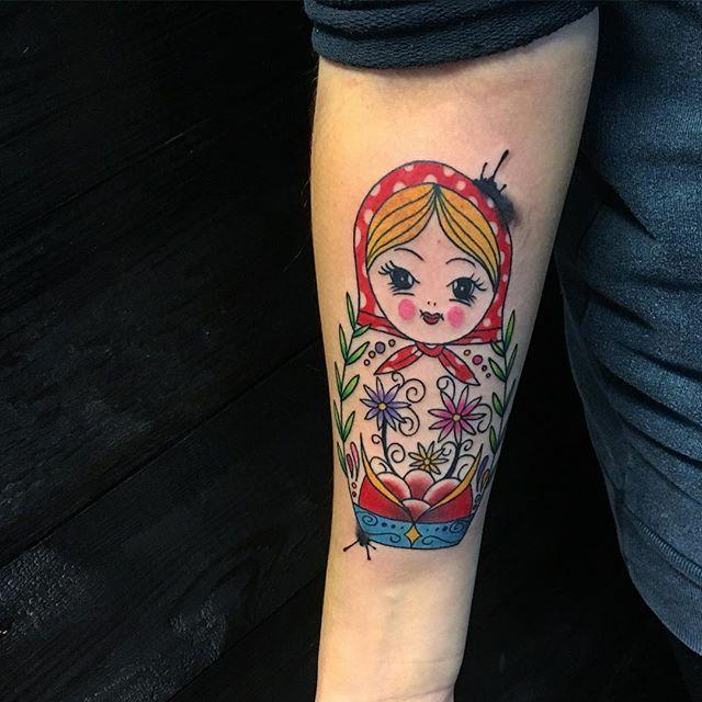 60 Tattoos of Russian Doll Matrioska - Stunning Photos