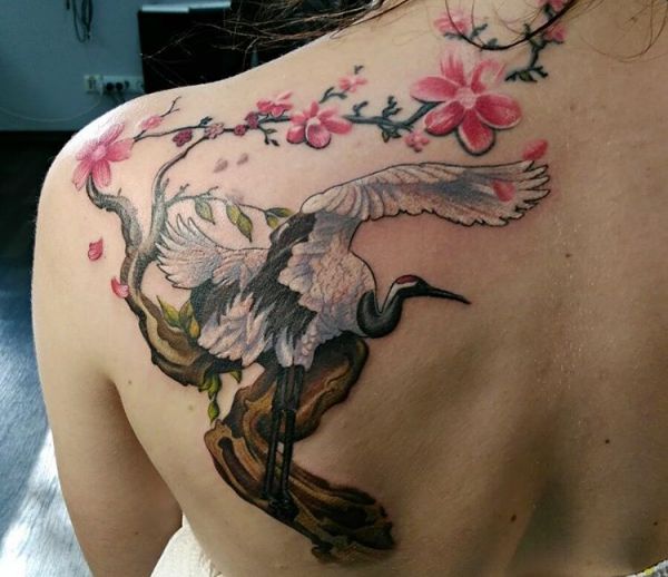 19 stunning crane tattoos and their meanings » Nexttattoos