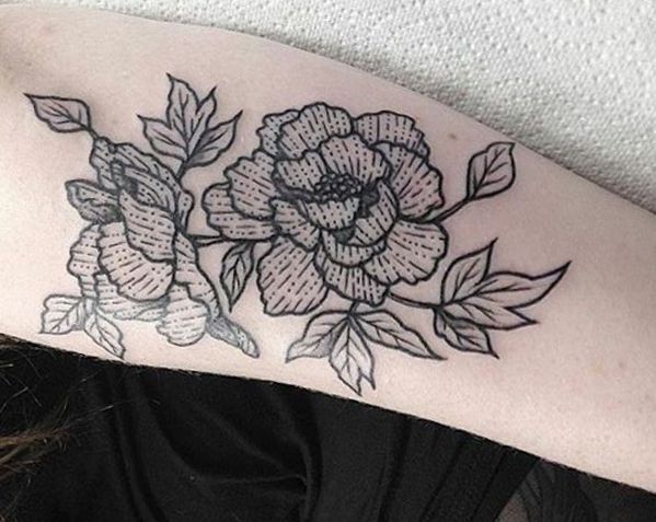 Peonies Tattoos: 21 concepts with which means