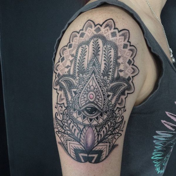 245 Spiritual Hamsa Tattoo Designs 2020 Hand With Eye Ideas