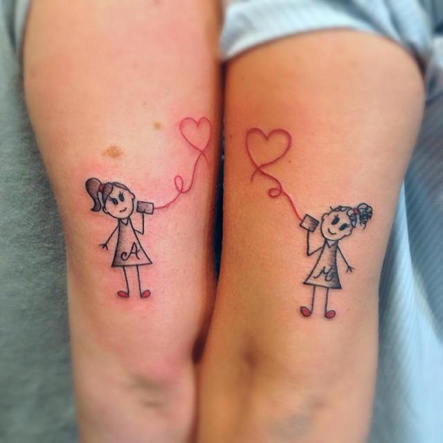 80 Tattoos of friendship for many who share confidences