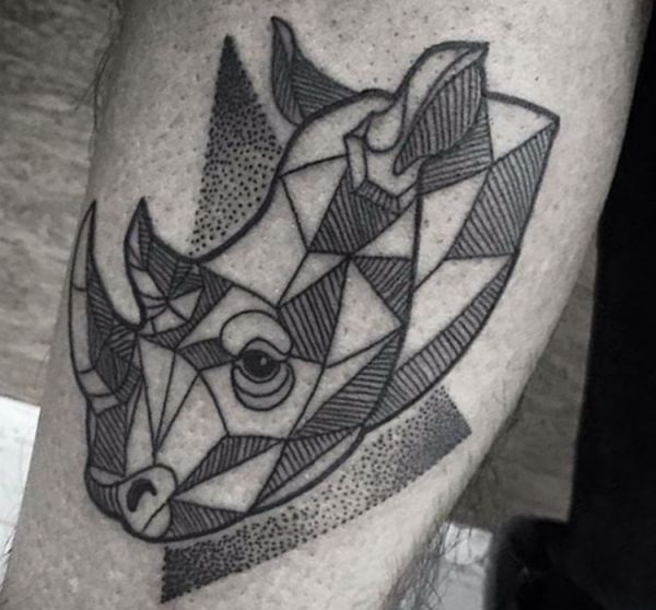 Rhino Tattoo Designs with Meanings - 26 Concepts