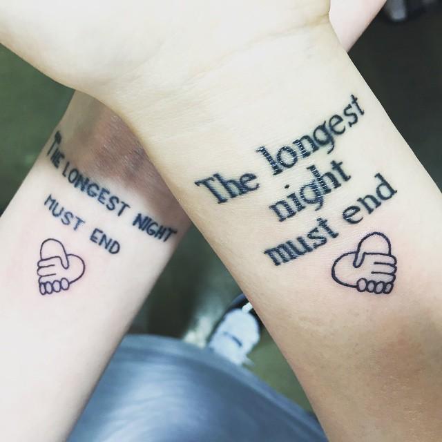 80 Tattoos of friendship for many who share confidences