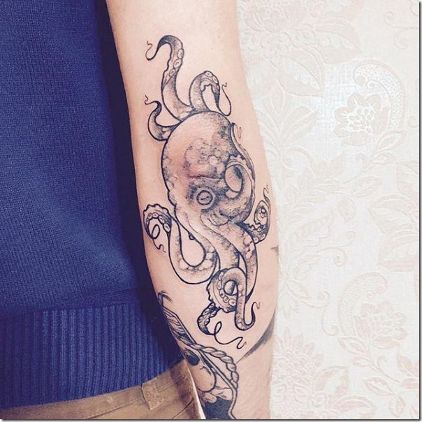 Girl octopus tattoo Octopus Tattoos