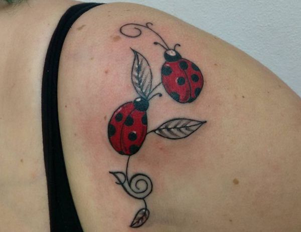 18 söta ladybug tatueringskoncept - bilder och vilka betydelser