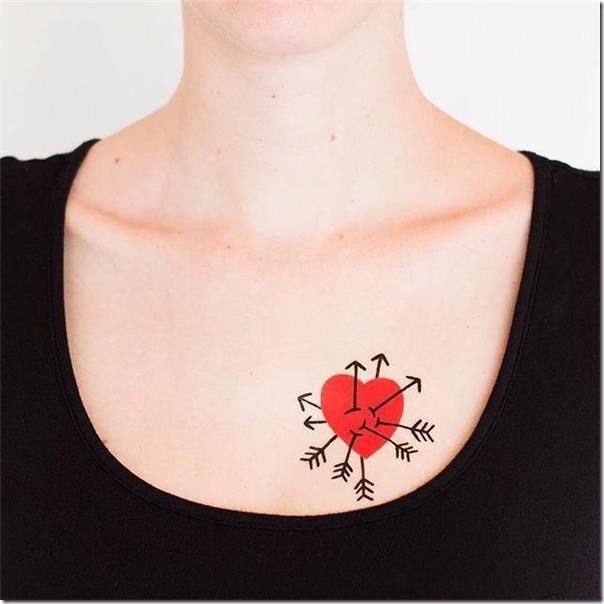 Lovely and Inspiring Coronary heart Tattoos