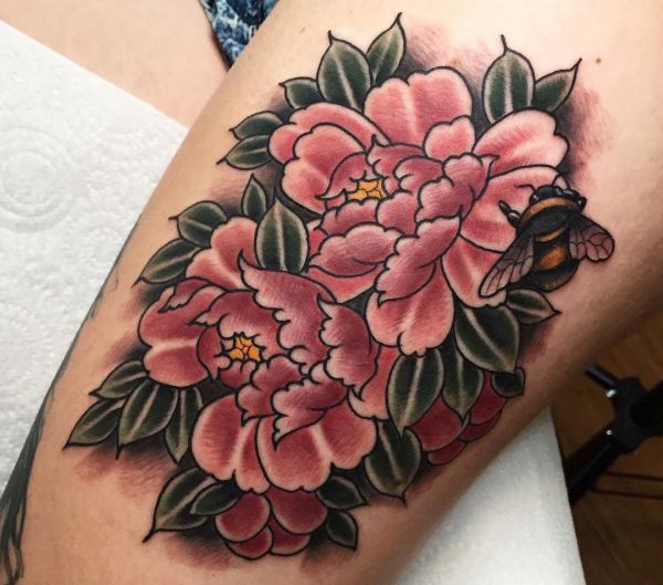 Peonies Tattoos: 21 concepts with which means