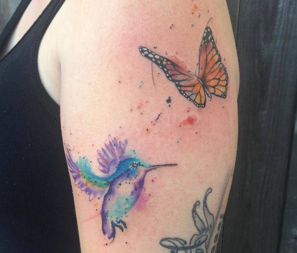 23 fantastic hummingbird tattoos - they stand for pleasure