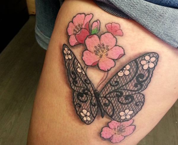 Cherry Blossom Tattoo Designs with meanings - 15 concepts