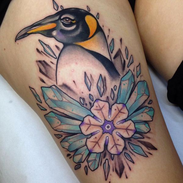 Penguin Tattoo - 22 cute concepts with which means