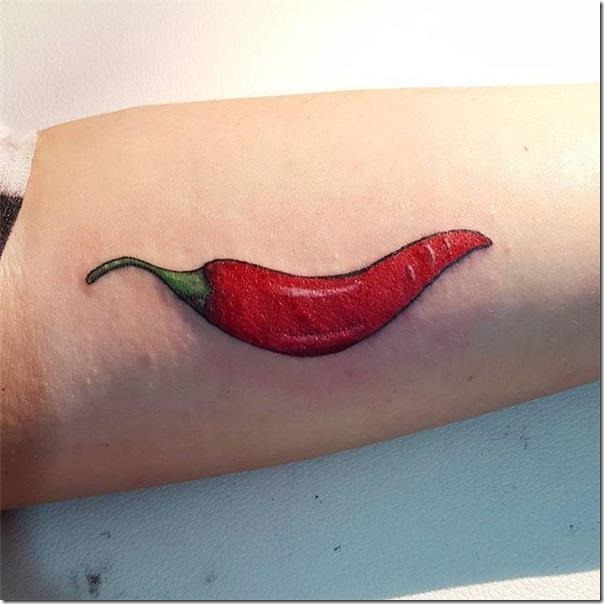 Inventive and provoking pepper tattoos